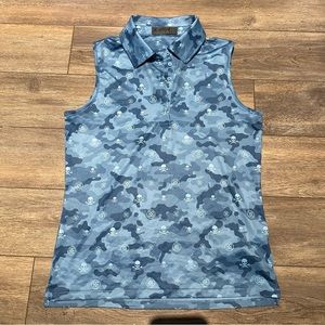 G/FORE camo sleeveless polo